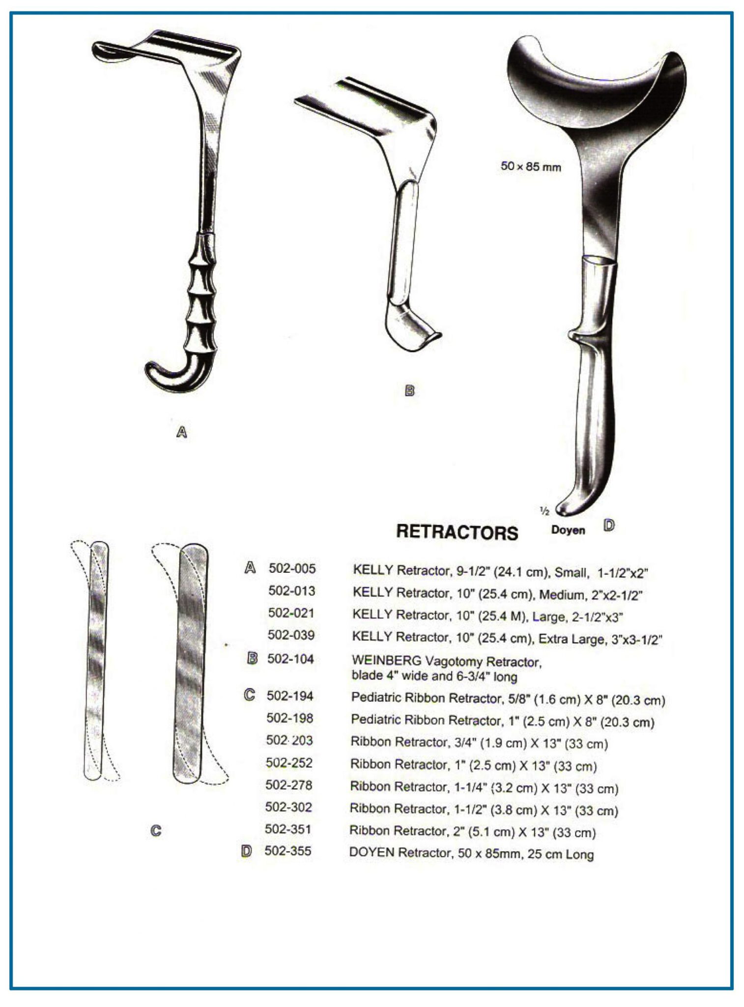 Kelly Retractor Doyen Retractor Hamsan Surgical Instruments