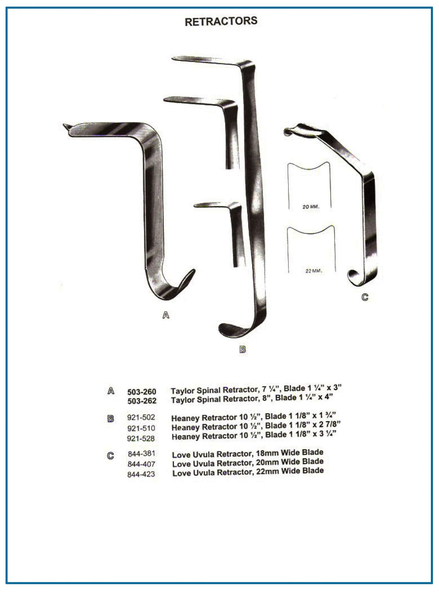 Taylor Spinal Heaney Retractor Hamsan Surgical Worldwide Shipping