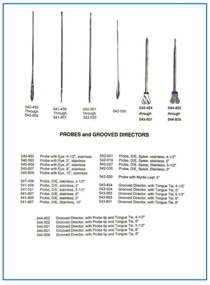 PROBES and GROOVED DIRECTORS
