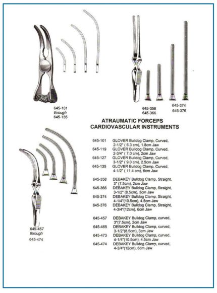 DeBakey GLOVER Bulldog Clamp
