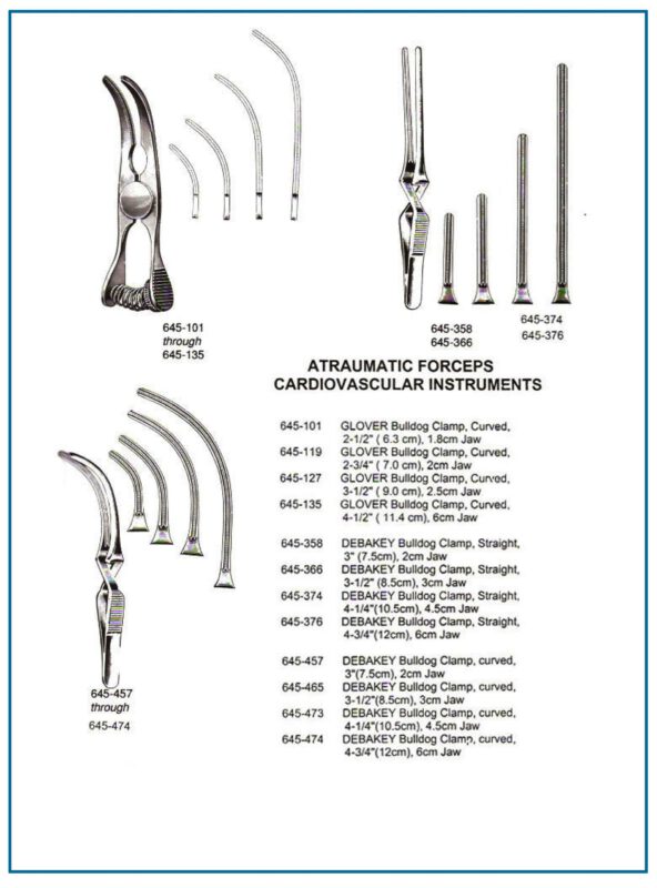 DeBakey GLOVER Bulldog Clamp