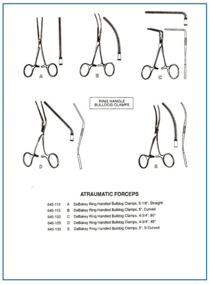 DeBakey Ring Handle Bulldog Clamps