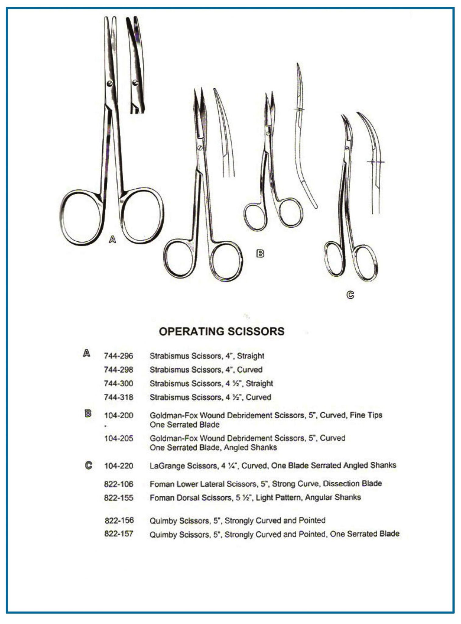 Strabismus LaGrange Dorsal Quimby | Hamsan Surgical , Worldwide Shipping