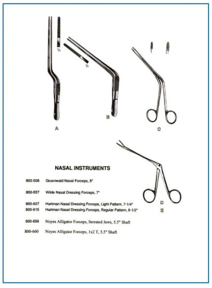 Gruenwald Nasal Forceps | Noyes Alligator Forceps
