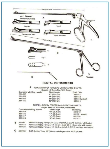 YEOMAN BIOPSY FORCEPS with ROTATING SHAFTS,
