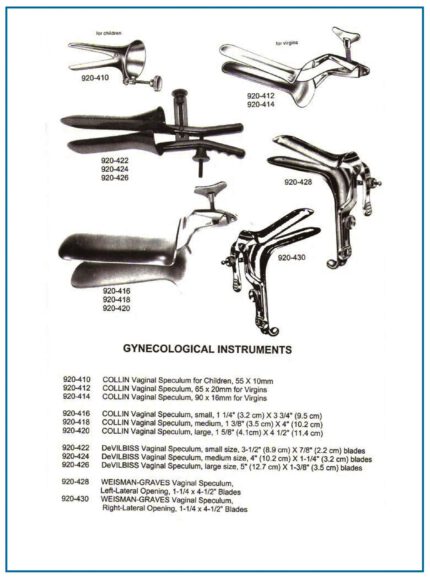 Collin & DeVilbiss Vaginal Speculums