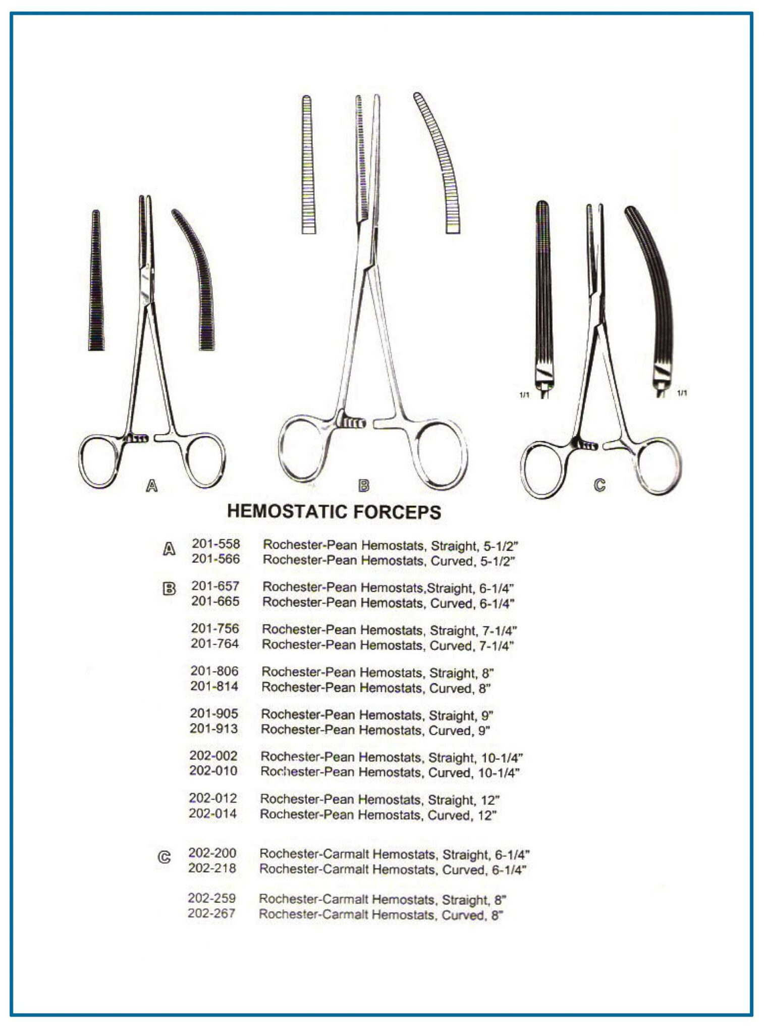 Rochester Pean Hemostats FORCEPS | Hamsan Surgical , Worldwide Shipping