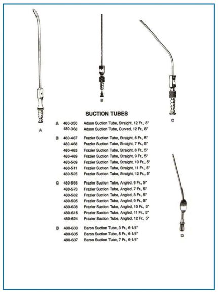 Adson Baron SUCTION TUBES