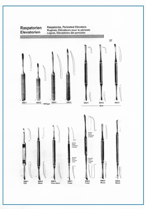 Dental Raspatories Periosteal Elevators