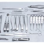 Complete 34-piece dental extraction kit designed for oral surgery, tooth removal, and root elevators.