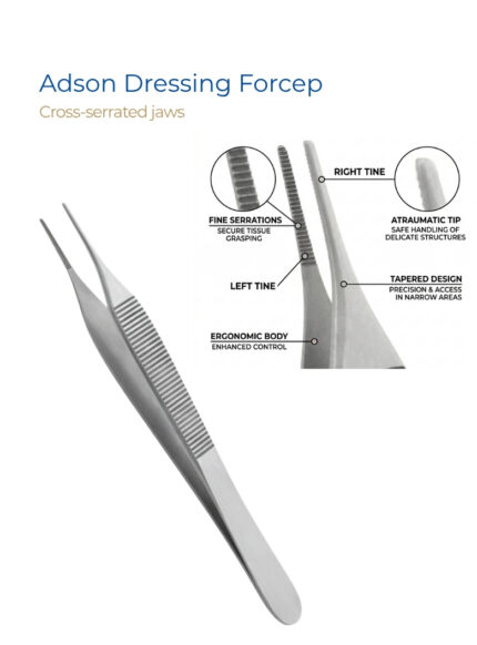 Adson Dressing Forcep 12cm and 15cm, 20-Pack