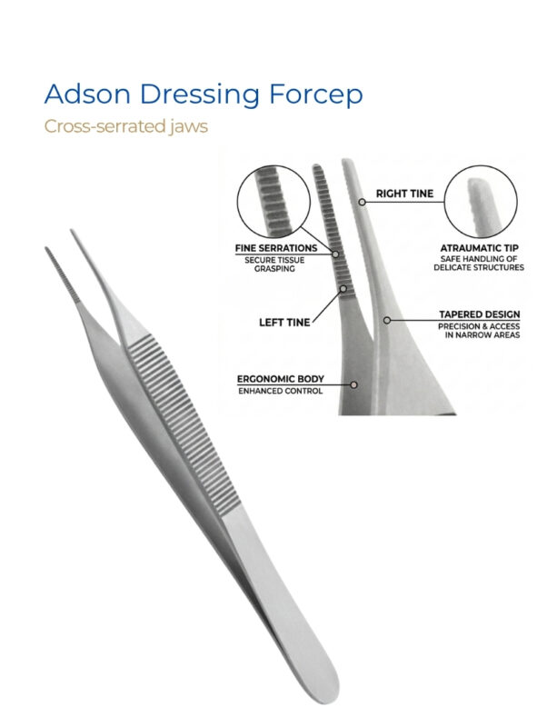 Adson Dressing Forcep 12cm and 15cm, 20-Pack