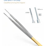 Gerald forcep with delicate serrated jaws