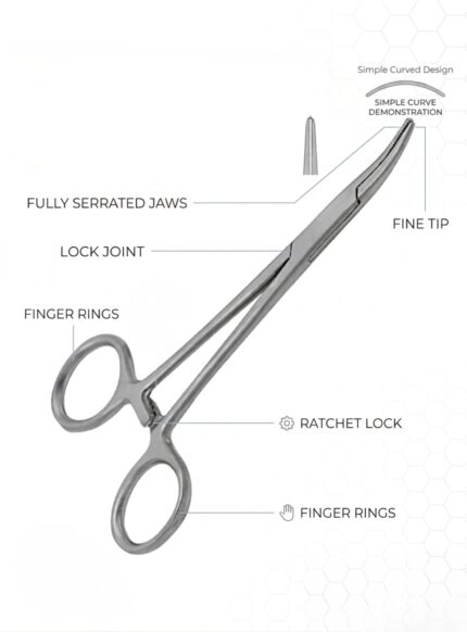 Halstead Mosquito Forceps 5″ Curved