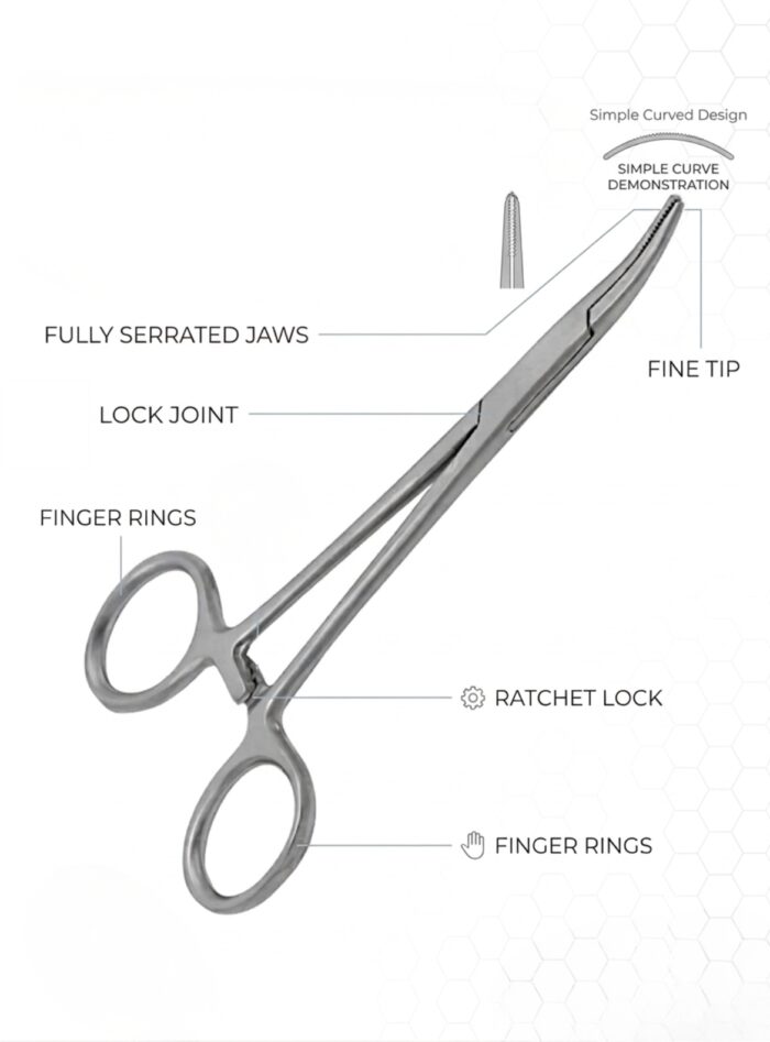 Halstead Mosquito Forceps 5″ Curved