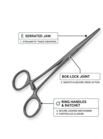 Kelly Hemostatic Forceps Straight_infographic