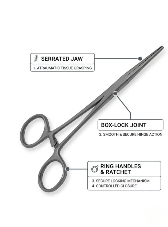 Kelly Hemostatic Forceps Straight_infographic