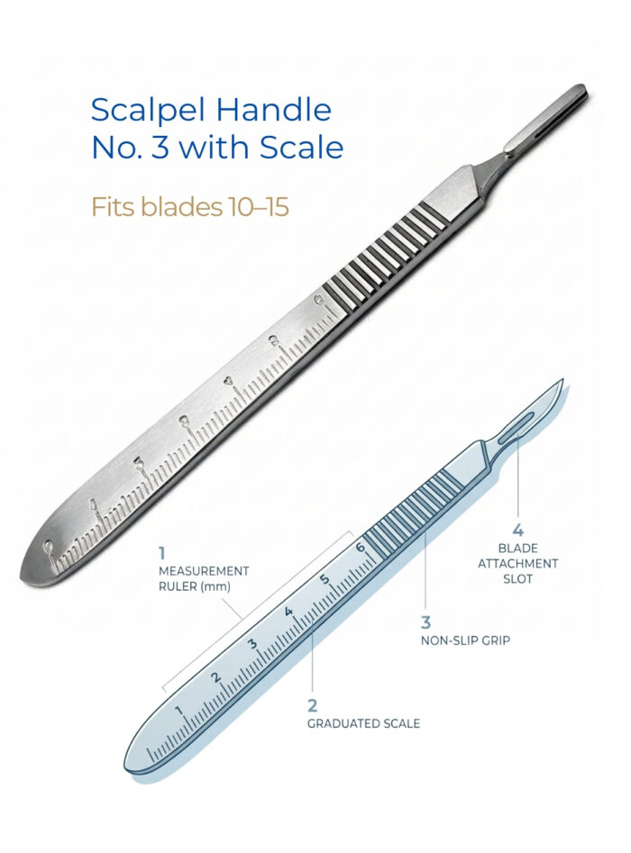 Scalpel Handle No. 3 with Scale