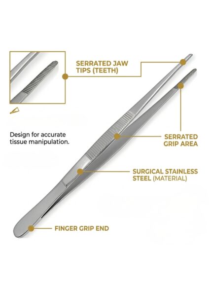 dressing forceps 5.5” serrated