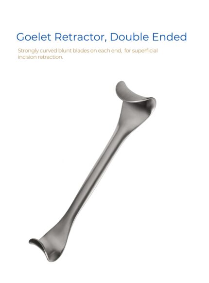 Goelet retractor double ended curved blunt blades