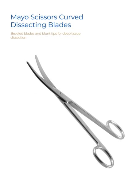 Mayo Scissors Curved Dissecting Blades
