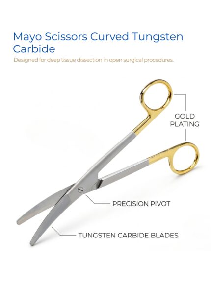 Mayo Scissors Curved Tungsten Carbide