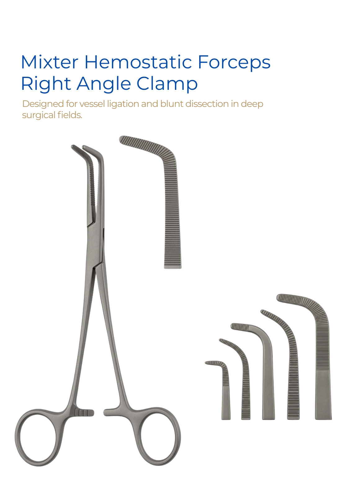 Mixter Hemostatic Forceps Right Angle Clamp