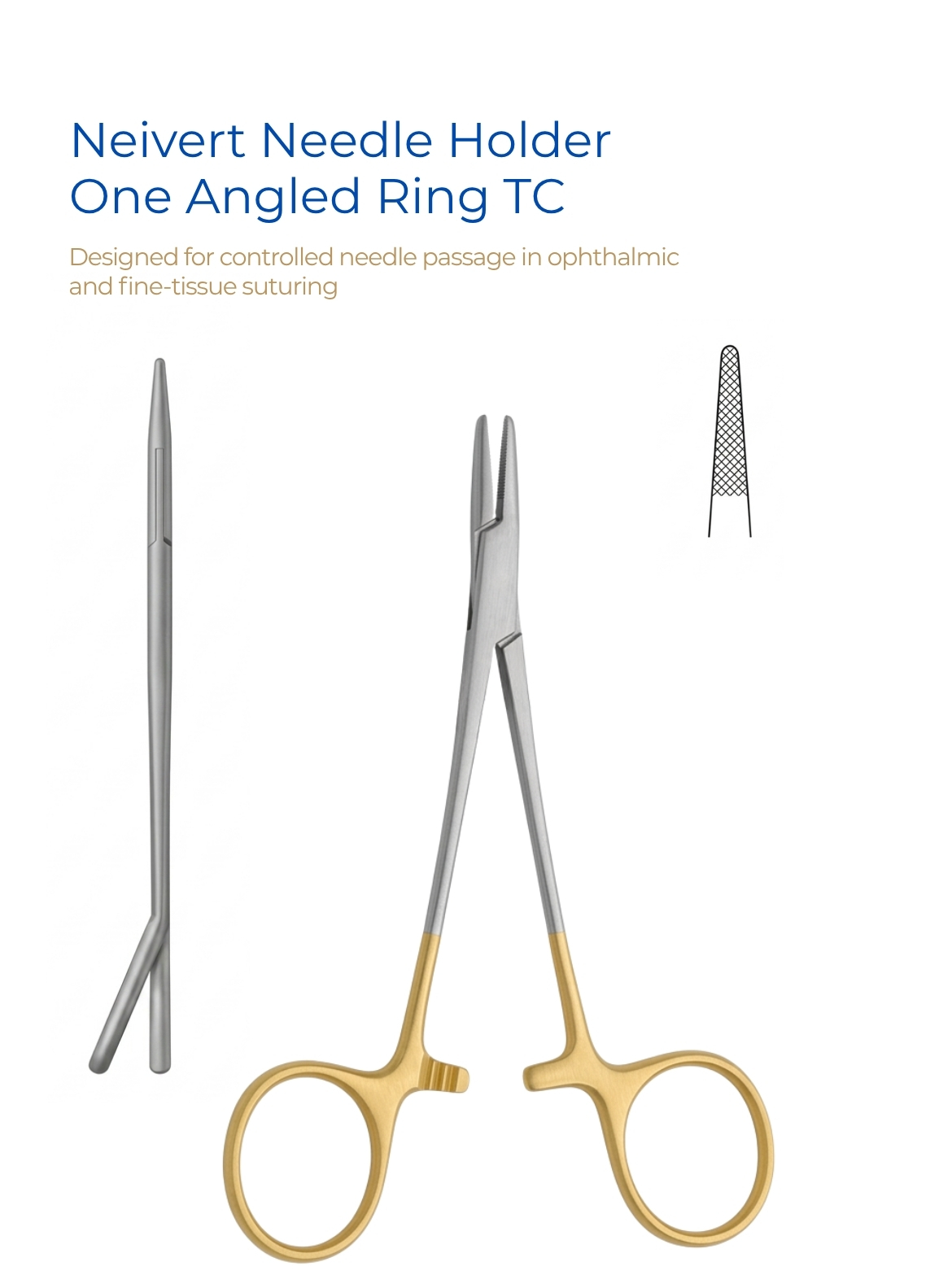 Neivert Needle Holder One Angled Ring TC