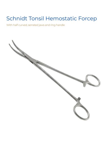Schnidt Tonsil Forcep Half Curved Clamp