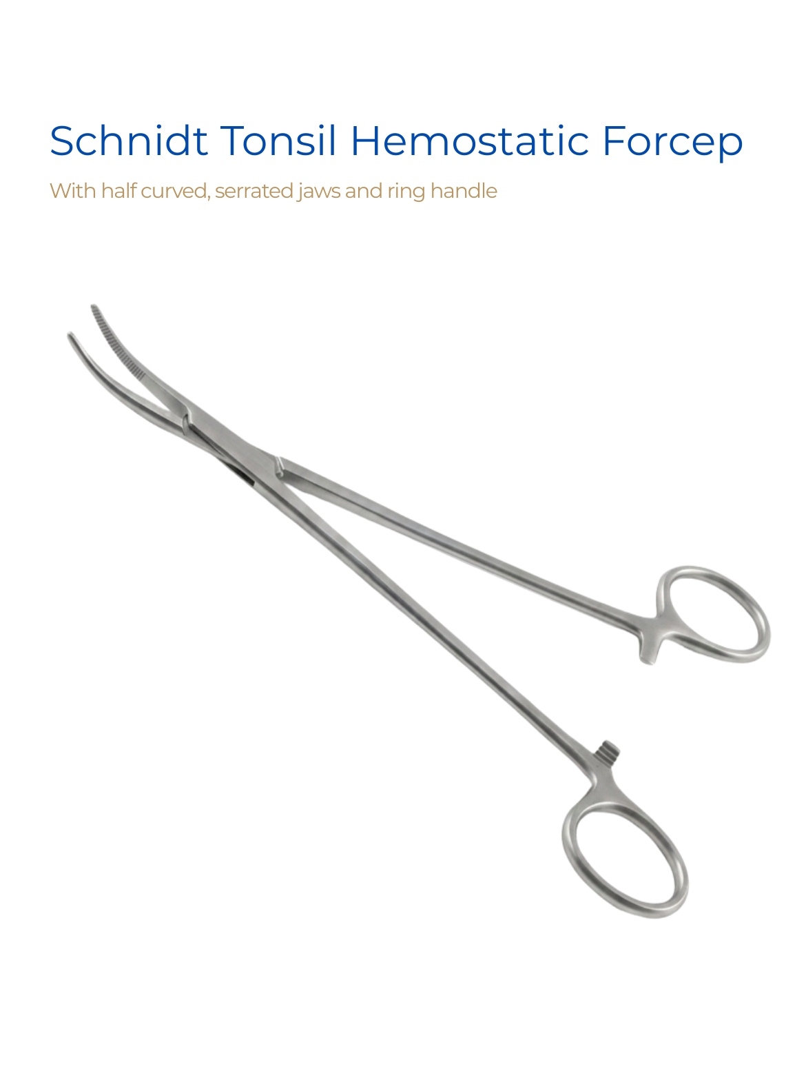 Schnidt Tonsil Forcep Half Curved Clamp