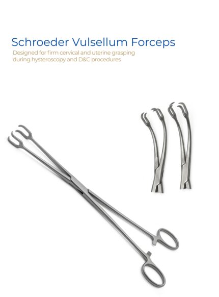 Schroeder Vulsellum Forceps Straight, Curved