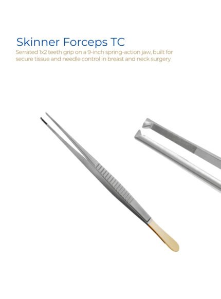 Skinner Forceps TC Serrated 1x2