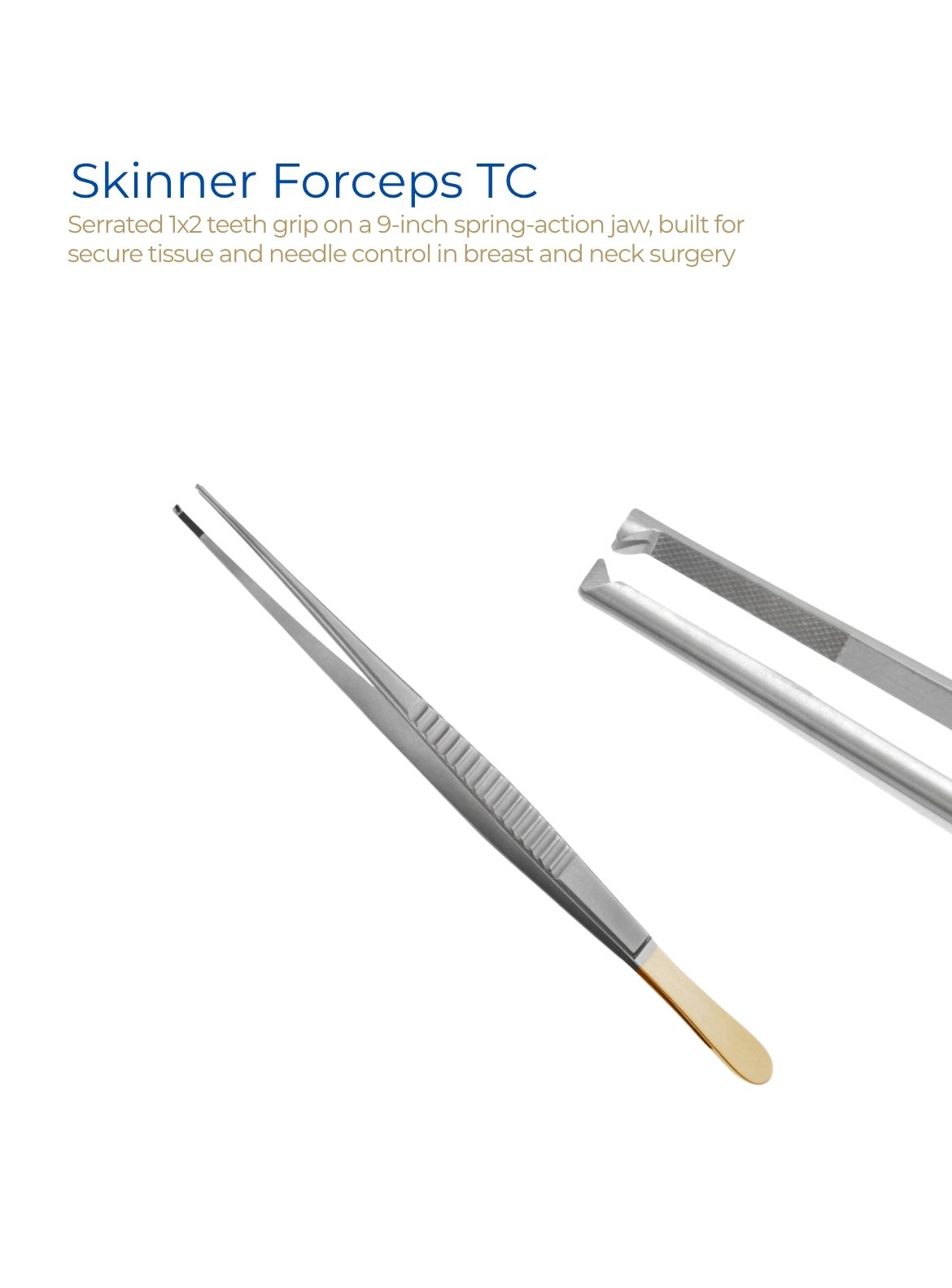 Skinner Forceps TC Serrated 1x2